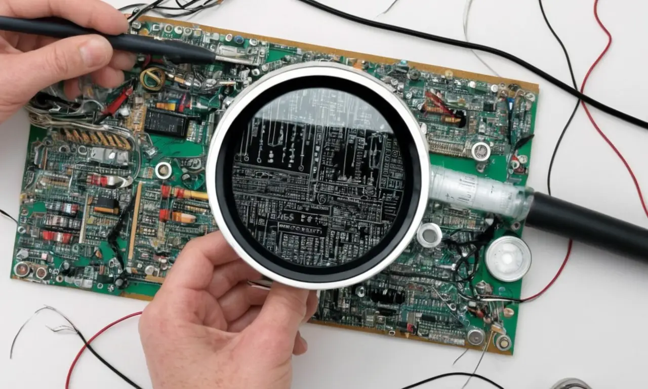 Un técnico repara un circuito con precisión en un laboratorio
