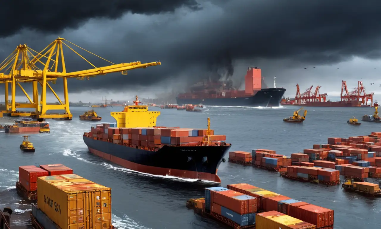 Un puerto caótico y turbulento