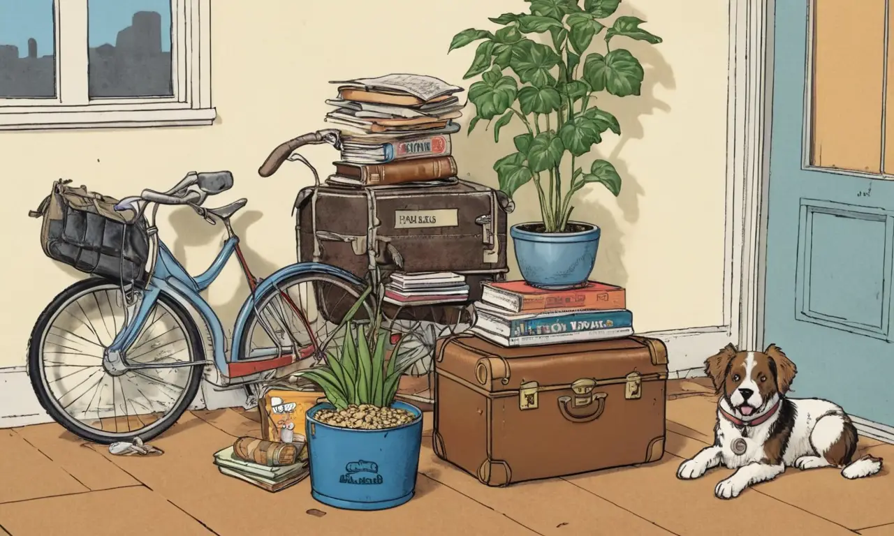 Una habitación llena de objetos cotidianos