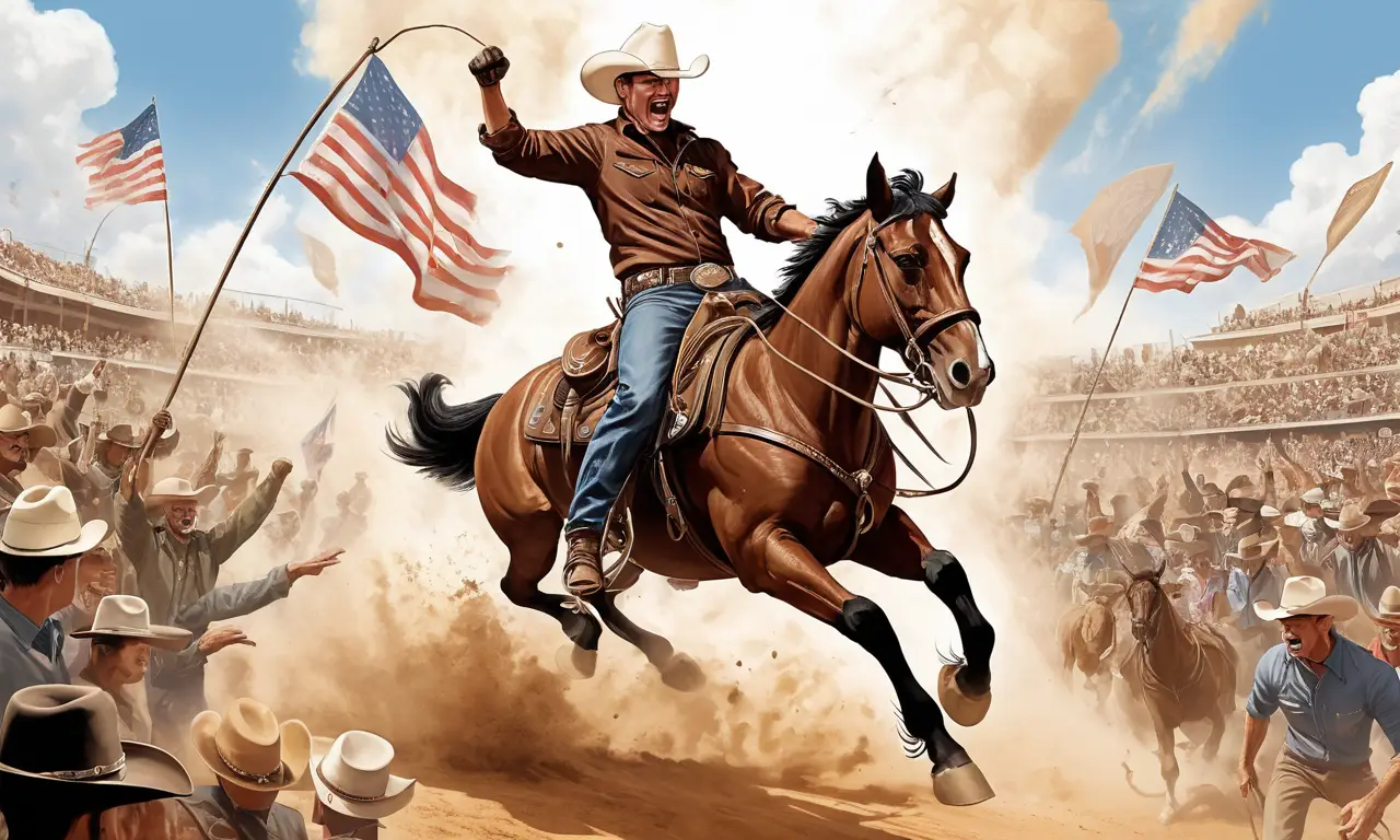 Un espectáculo de rodeo lleno de emoción y triunfo