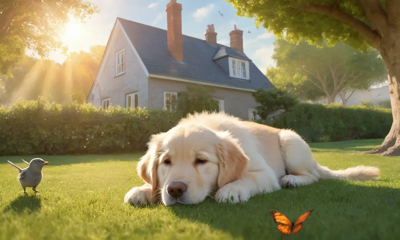 Un día soleado de alegría y paz en el jardín