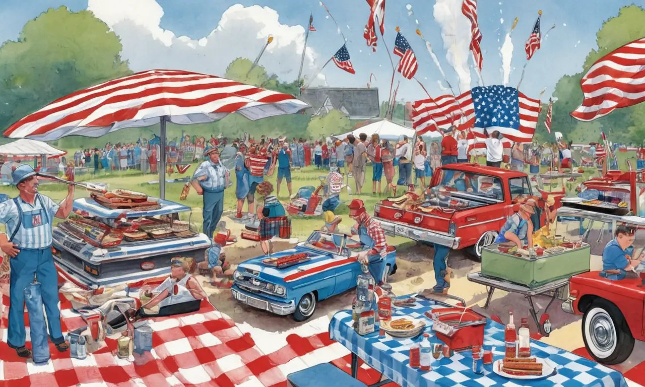 Un día festivo americano lleno de alegría y celebración