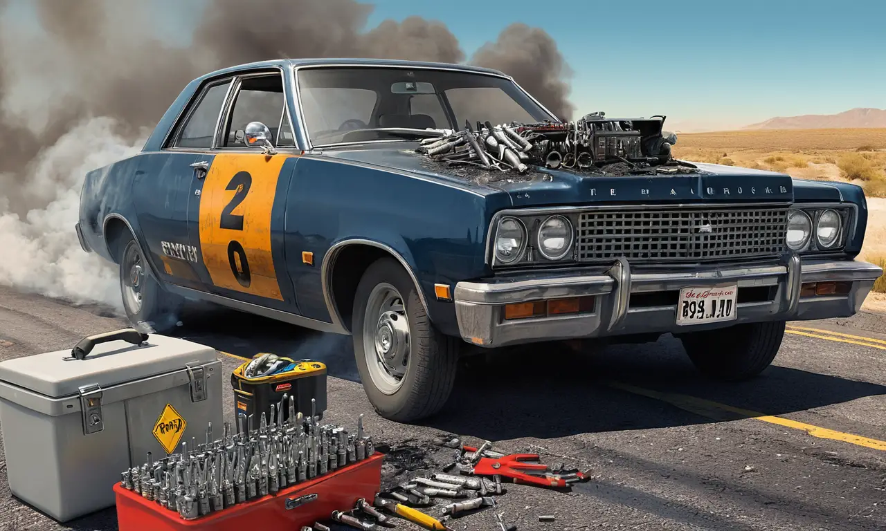 Un coche en problemas