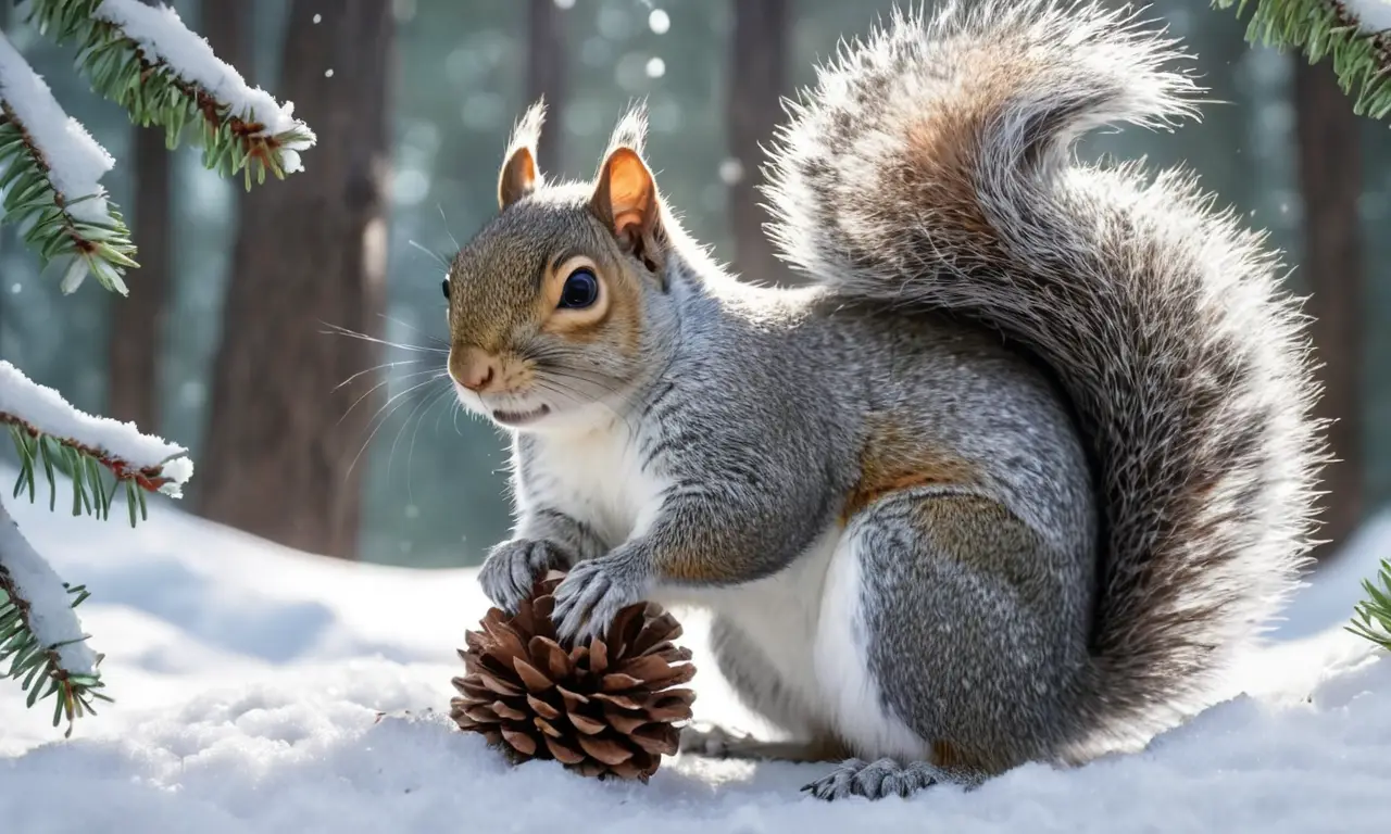 Un paisaje invernal tranquilo y lleno de vida