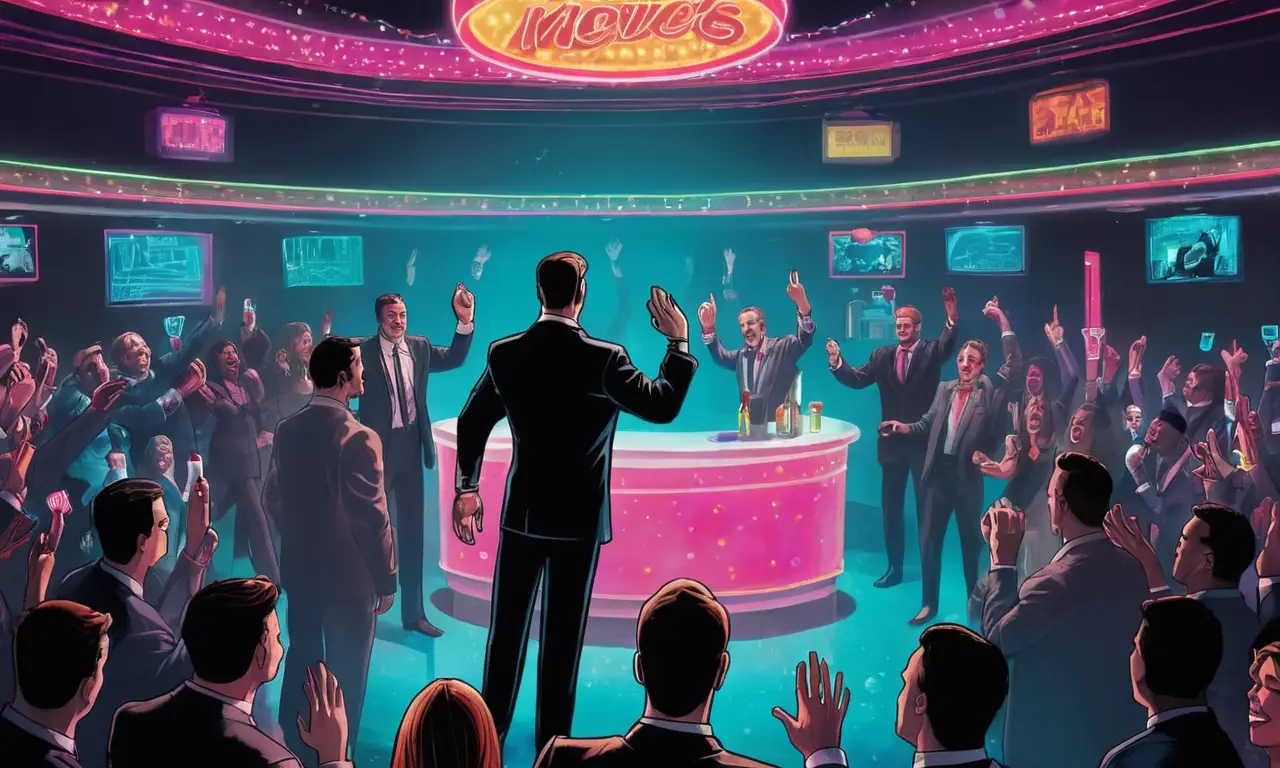 Una noche vibrante y compleja en un club nocturno