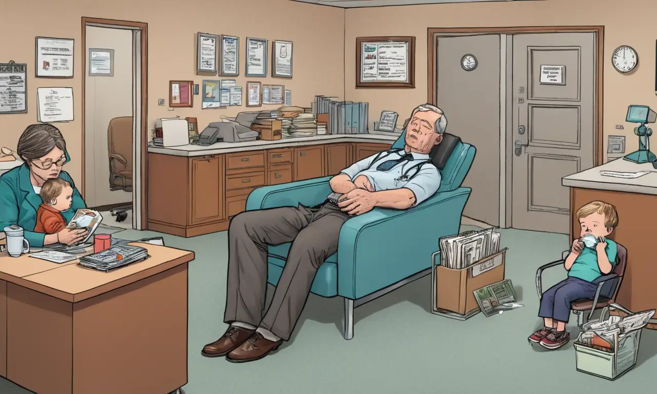 El consultorio médico respira tensión y espera