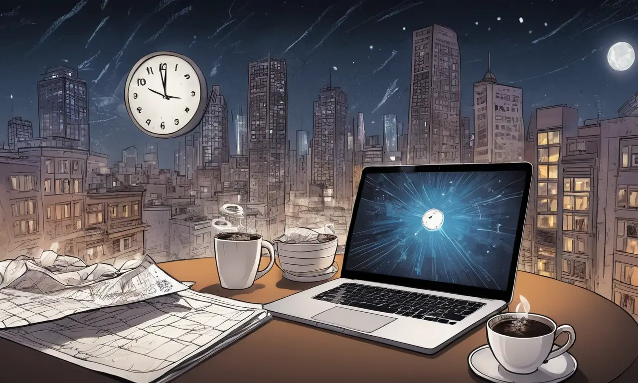La rutina nocturna de un trabajador agotado