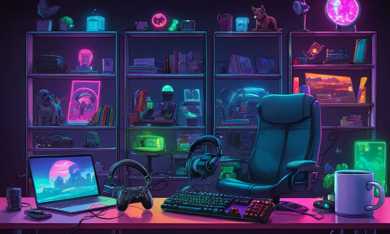 Un espacio gamer lleno de vida y logros