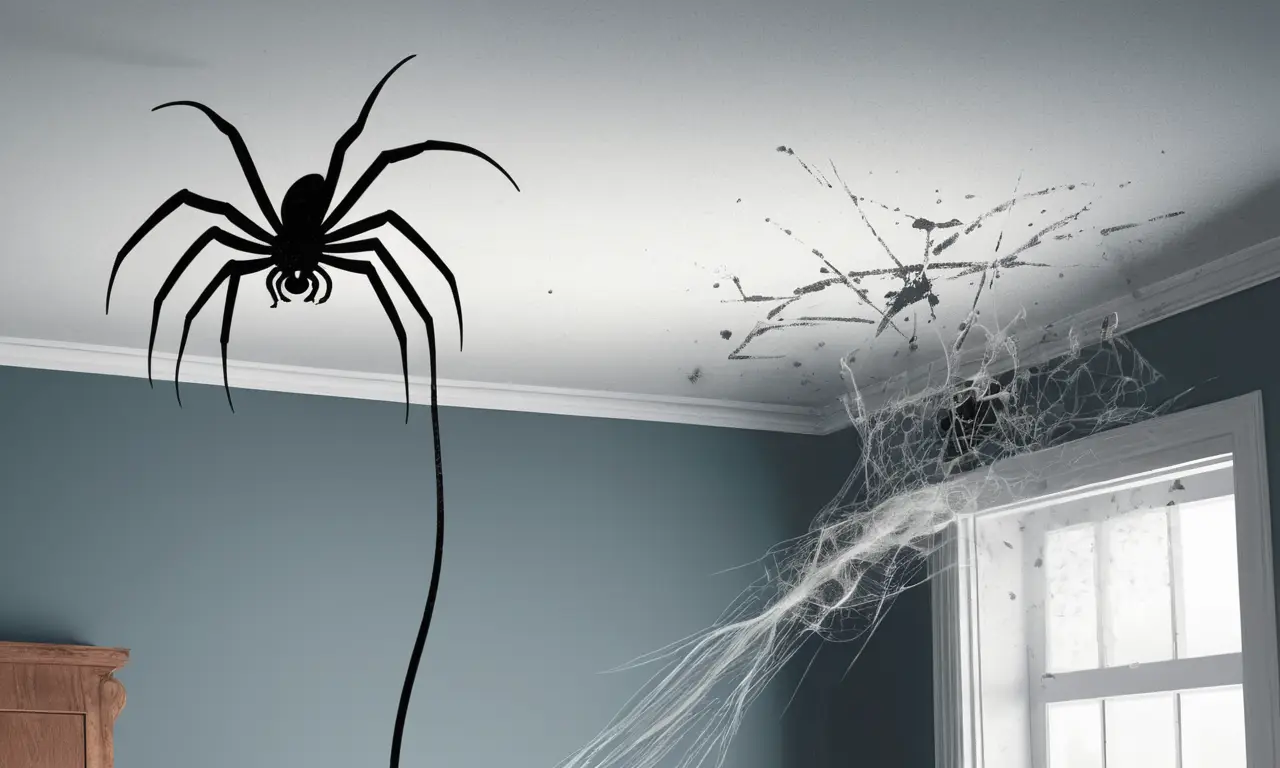 La aspiradora dejó el rincón limpio y solo un hilo de telaraña quedaba