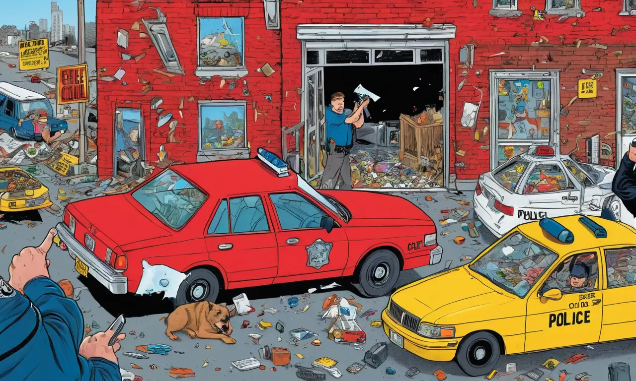 Una escena caótica de la vida cotidiana