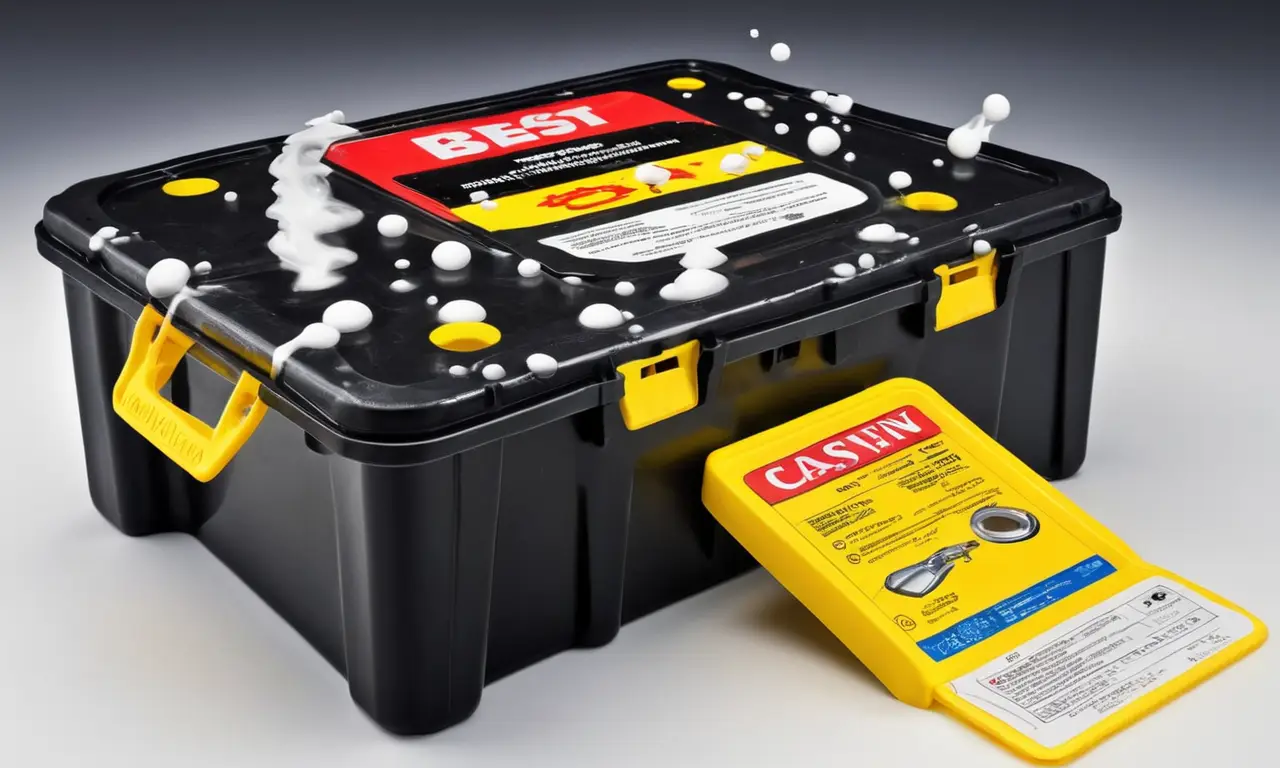 Un kit de herramientas para manipular baterías peligrosas