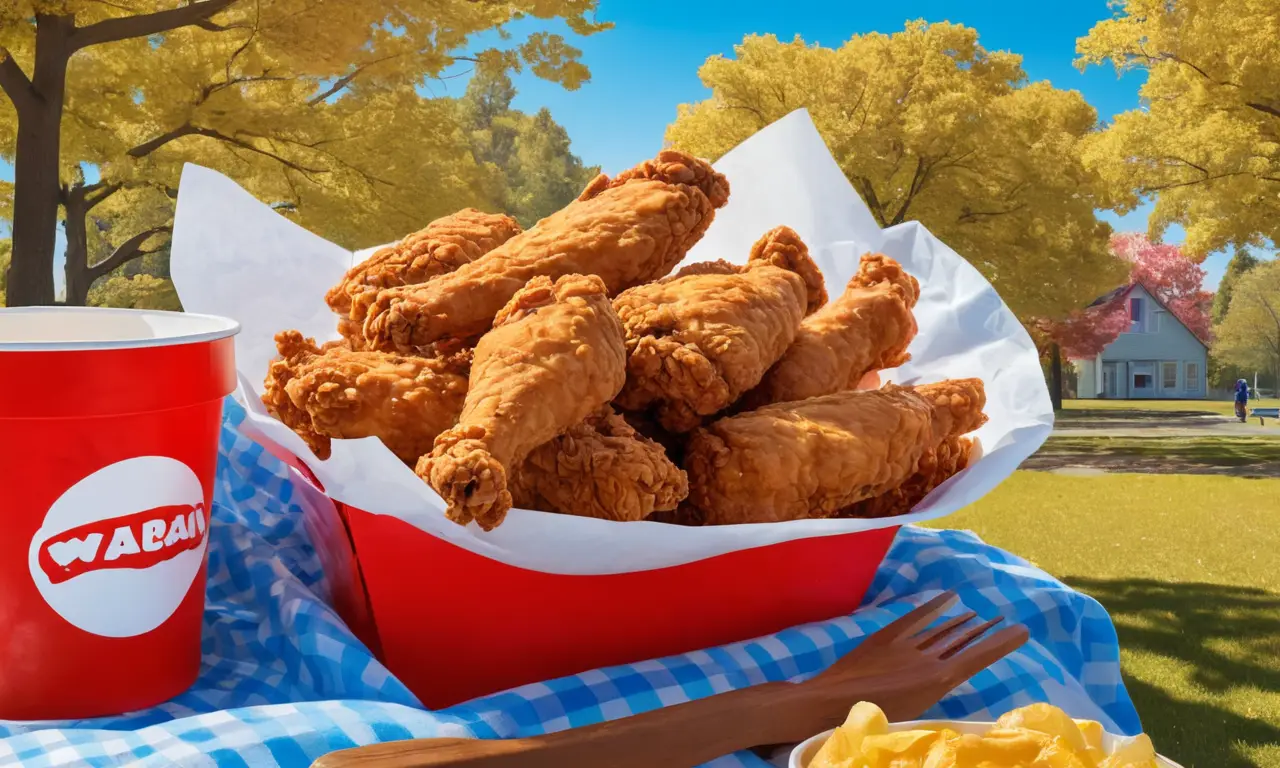 Un día soleado perfecto para disfrutar de pollo frito