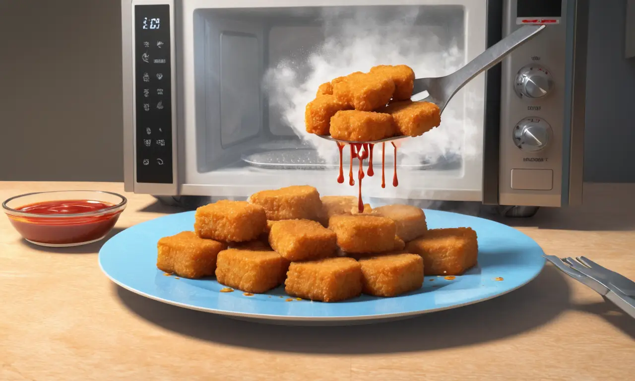 Nuggets dorados y crujientes, listos para disfrutar con salsa
