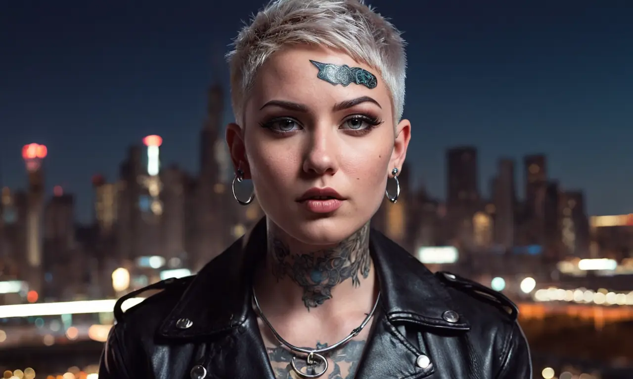 Un rebelde urbano brilla bajo la luz de neón